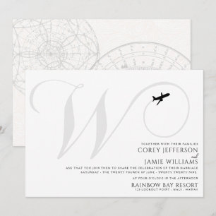 Listo para despegar W Invitación a la boda inicial
