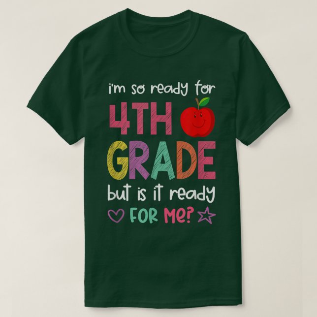 Listo para el cuarto grado de vuelta a la camiseta (Diseño del anverso)