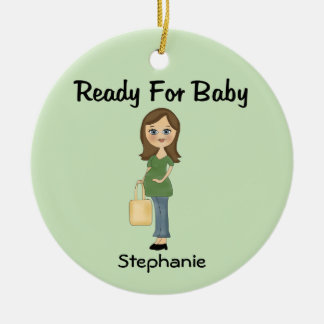 Listo para el ornamento personalizado del bebé