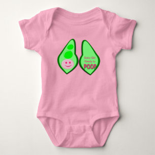 Listo para hacer caca Bebé Niña Body de Pink Pea