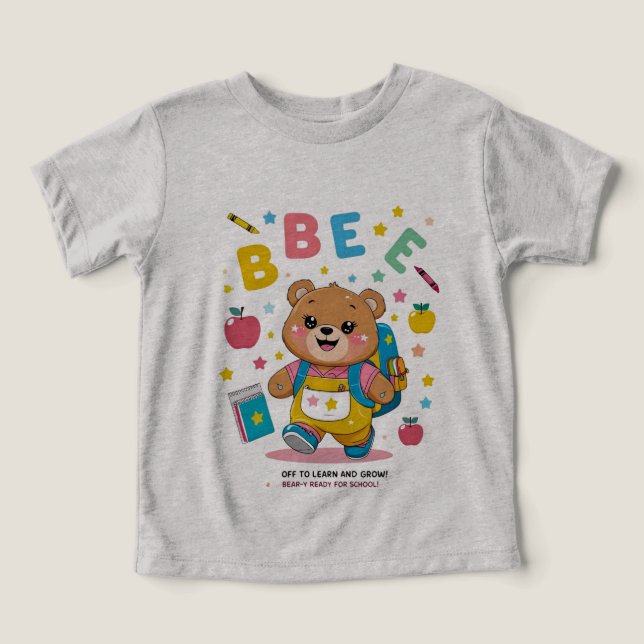 Listo para la escuela - Cute Kindergarten Back-t (Diseño delantero )
