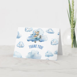 Listo para la tarjeta de agradecimiento plegada de