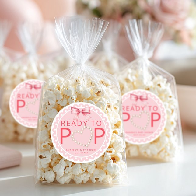 Listo para mostrar el Pegatina de Baby Shower Favo (Ready To POP sticker)