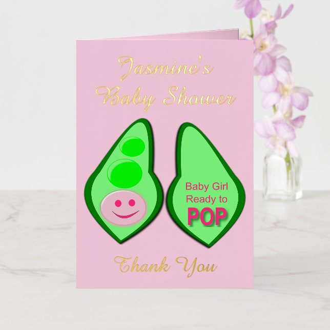 Listo para pop Girl Pea Rosa Baby Shower (Orquídea)