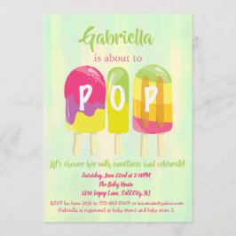Listo para POP Ice Pops Invitación Baby Shower