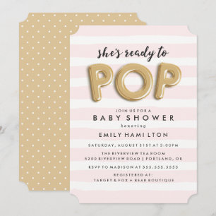 Listo Para Pop Invitación de Baby Shower