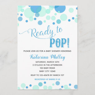 ¡Listo para Pop! Invitación de Boy Baby Shower