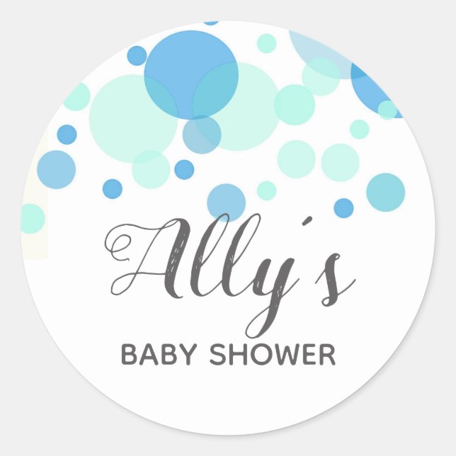 ¡Listo para Pop! Pegatinas de Baby Shower personal (Anverso)