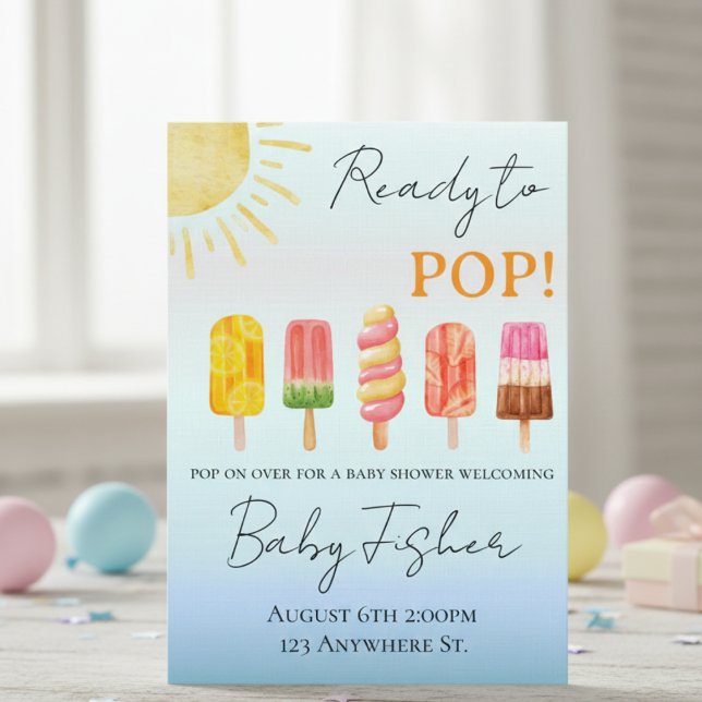 Listo para reventar: invitación para baby shower (Subido por el creador)