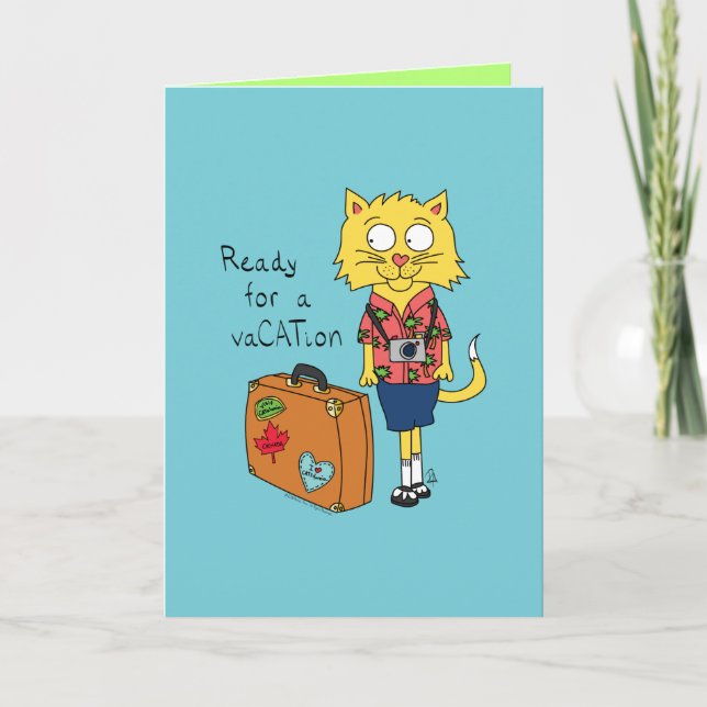 Listo para un VaCATion - Graciosa tarjeta de salud (Anverso)