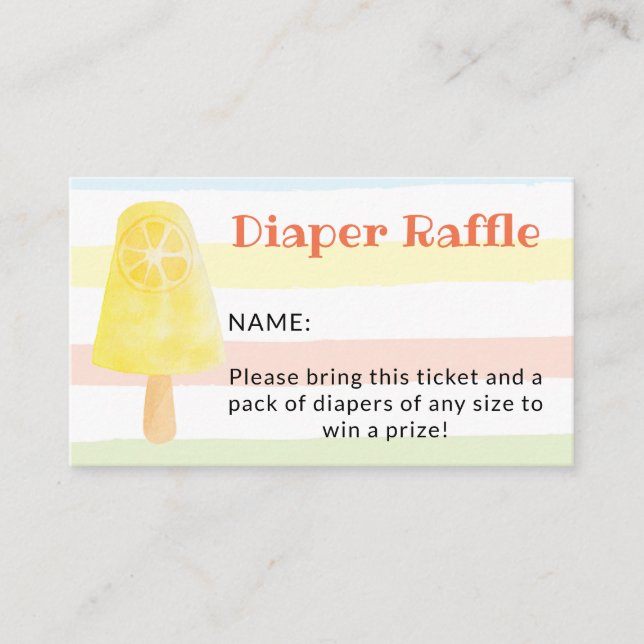 Listo para usar la tarjeta Raffle de verano de pas (Anverso)