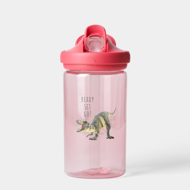 Listo, Set, Go - Botella de agua de dinosaurio (Delante)