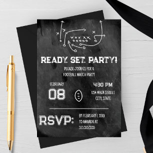 Listos para la Fiesta de Fútbol Invitación para la