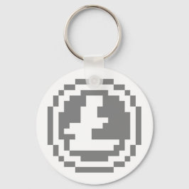 Litecoin LTC logotipo de 8 bits | Llavero básico
