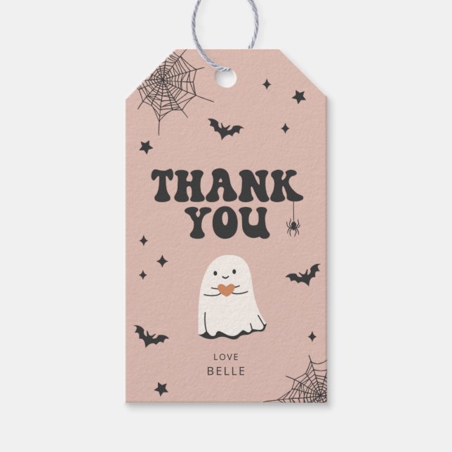 Little Boo Gracias Etiqueta Favor (Anverso)