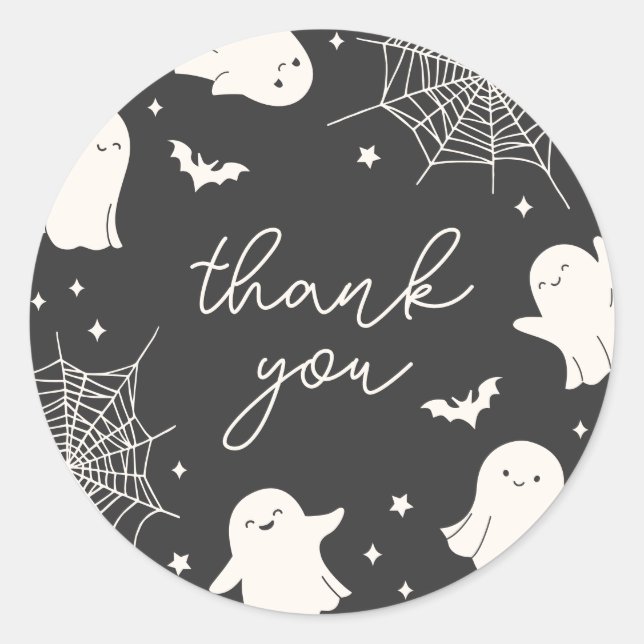 Little Boo Gracias Pegatina (Anverso)