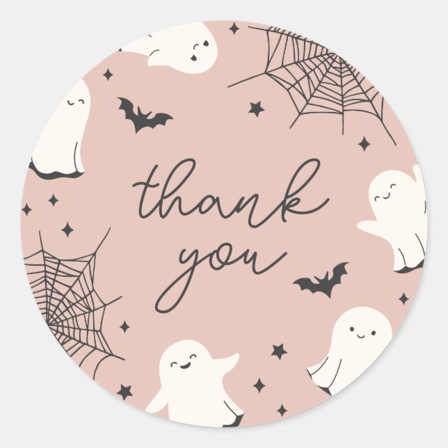 Little Boo Gracias Pegatina (Anverso)