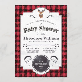 Little Buck - Invitación a Baby Shower de Woodland