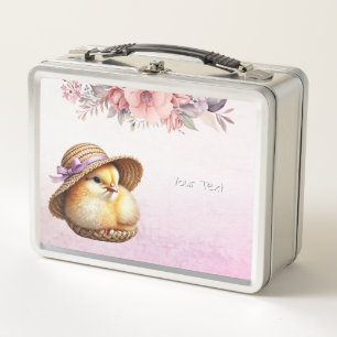 Little Chick BlPink ue Ribbon caja de almuerzo Met