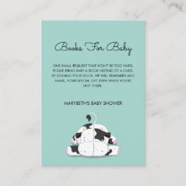 Little Cow Baby Shower Trae Una Tarjeta De Solicit
