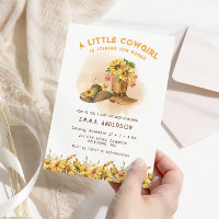 Little Cowgirl Boots Invitación a Baby Shower