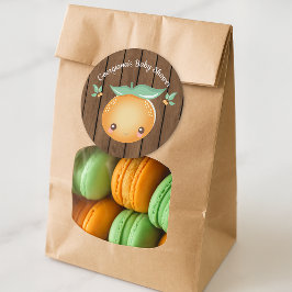 Little Cutie Baby Shower Classic Round Pegatina