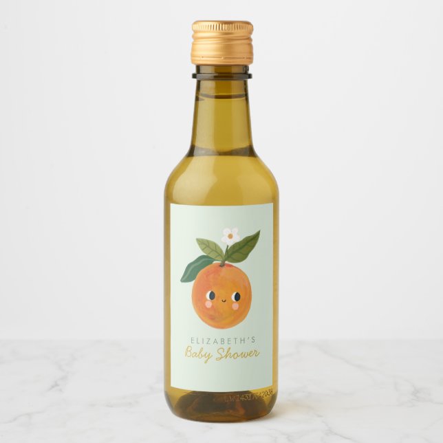 Little Cutie Naranja Baby Shower (Anverso)
