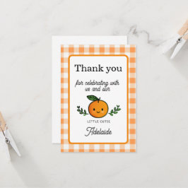 Little Cutie Thank You Card 1st Birthday 