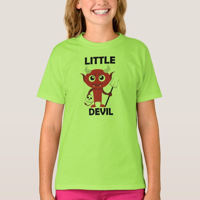 Little Devil - Camiseta Básica De Los Chicas (Anverso)