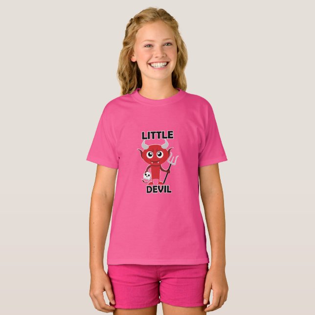 Little Devil - Camiseta Básica De Los Chicas (Anverso completo)