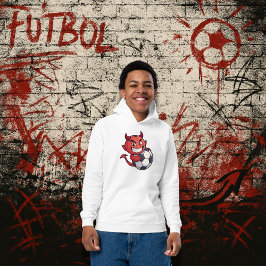 Little Devil with a soccer ball
