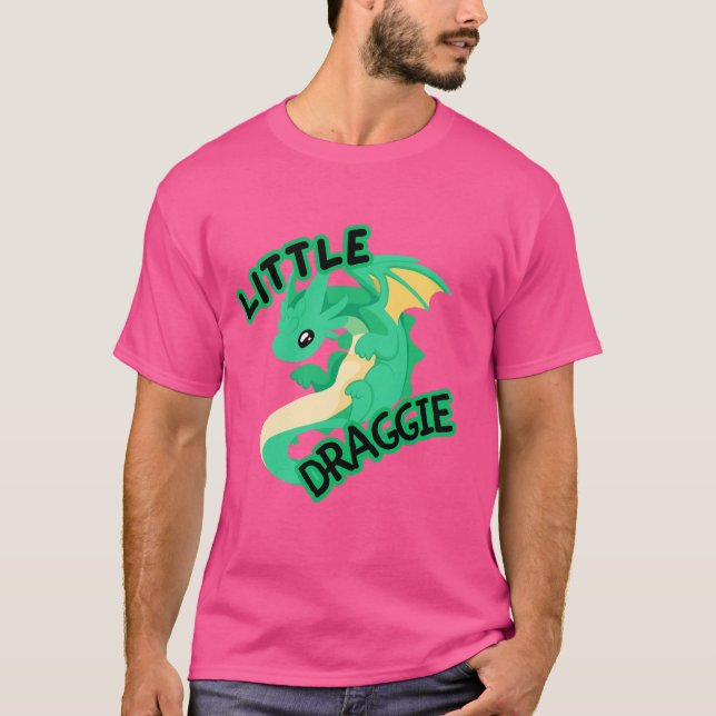 Little Draggie | Camiseta Cute Kawaii Dragon (Anverso)