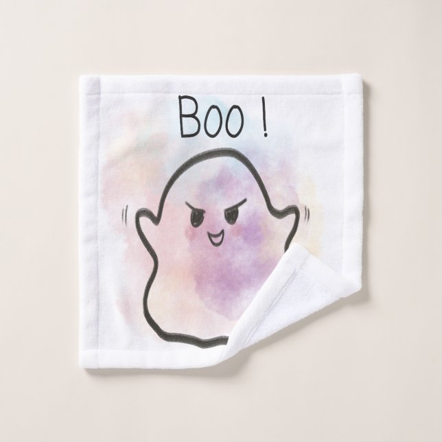 Little ghost shouts Boo  (Toallita)