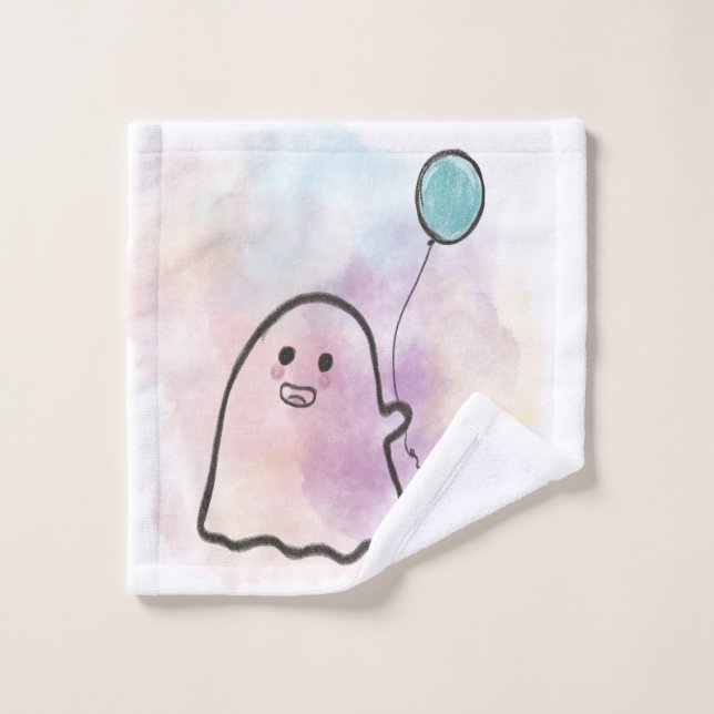 Little ghost with a balloon  (Toallita)