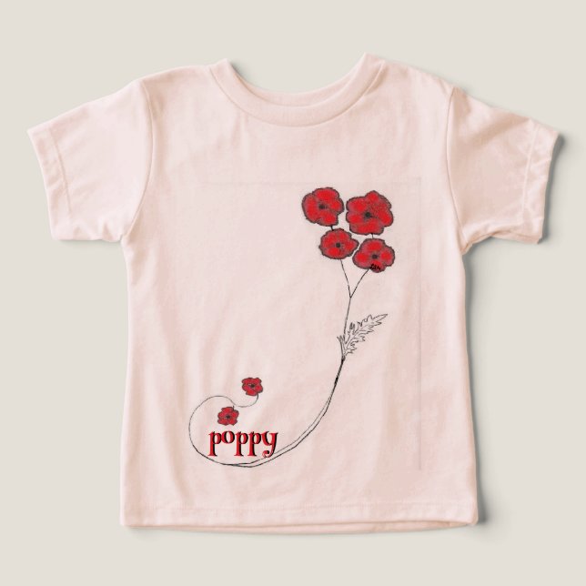 Little girl Poppy T-Shirt (Diseño delantero )