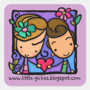 Little Girlie First Love Personalizado pegatina