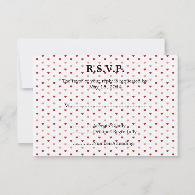 Little Hearts Wedding RSVP (Anverso)