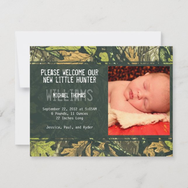 Little Hunter | Anuncios de nacimiento (Anverso)