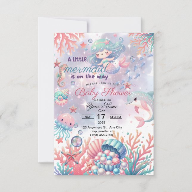 LIttle Invitación a la ducha de bebé (Anverso)