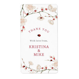 Little Ladybug Baby Shower Gracias Pegatina