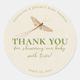 Little Love Bug Baby Shower Classic Round Pegatina