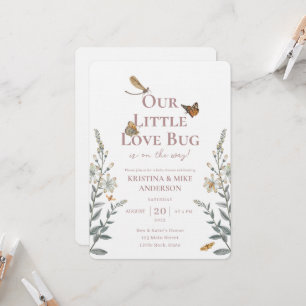 Little Love Bug QR Code Invitación de Baby Shower