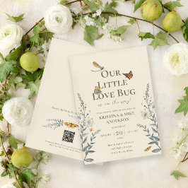Little Love Bug QR Code Invitación de Baby Shower