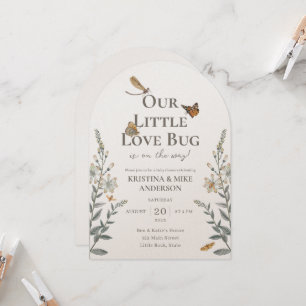 Little Love Bug QR Code Invitación de Baby Shower