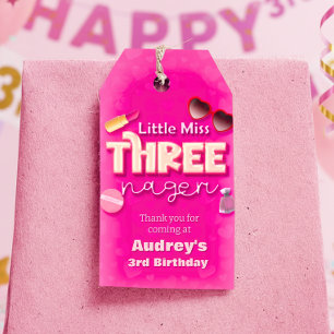Little Miss Threenager - Etiqueta de regalo para n