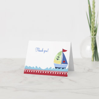 Little Skipper (rojo) Folded Gracias notas