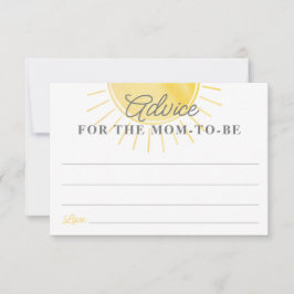 Little Sunshine Baby Shower Advance para Mamá Card