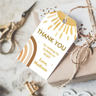 Little Sunshine Rainbow Birday Gift Etiqueta