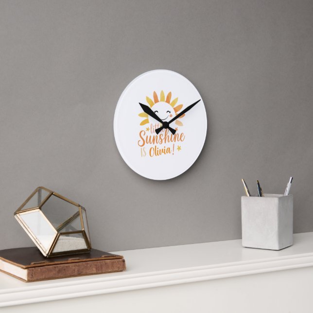 Little Sunshine" reloj de pared personalizado (Oficina)