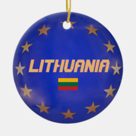 Lituania E.U. Ornamentos navideños de bandera